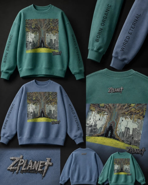 Born Organic, Wired Eternal Sweatshirt Embroidered