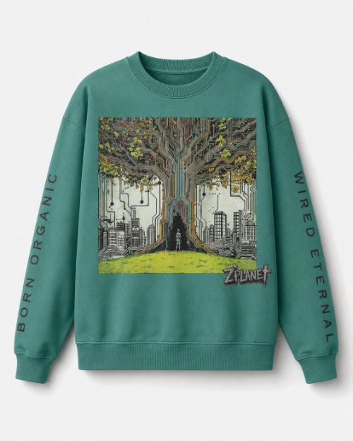 Born Organic, Wired Eternal Sweatshirt Embroidered