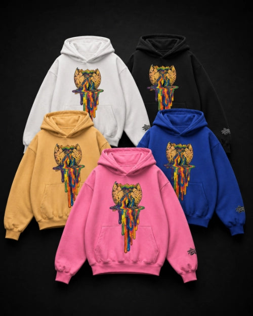 Rainbow Cracked Egg Hoodie Embroidered