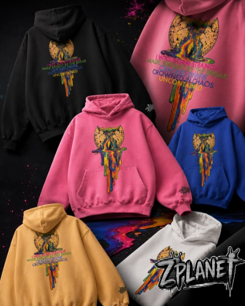 Rainbow Cracked Egg Hoodie Embroidered