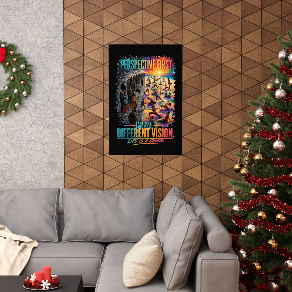 Perspective First Poster — 'Different Vision. Life Is A Choice' Motivational Wall Art